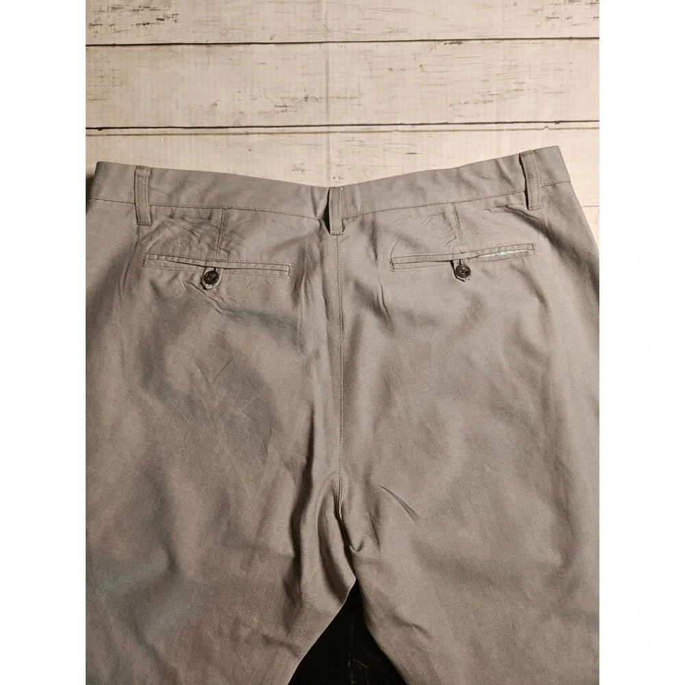 Bonobos Mens Slim Straight Chino Pants Light Gray Cotton 40x34